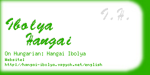 ibolya hangai business card